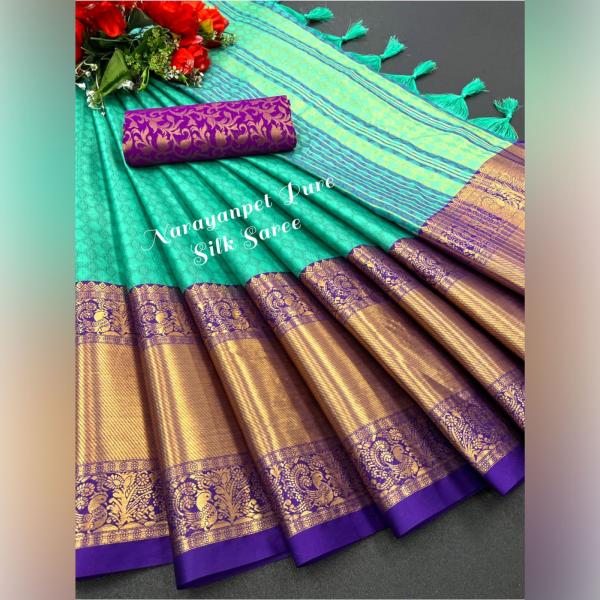 Aab Narayanpet Fancy Ocassional Silk Saree Collection